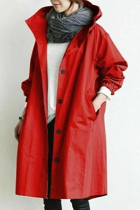 Imperméable à Capuche Oversize pour Femmes