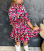 Robe à Volants Imprimée Florale pour Femmes