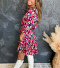 Robe à Volants Imprimée Florale pour Femmes