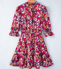 Robe à Volants Imprimée Florale pour Femmes