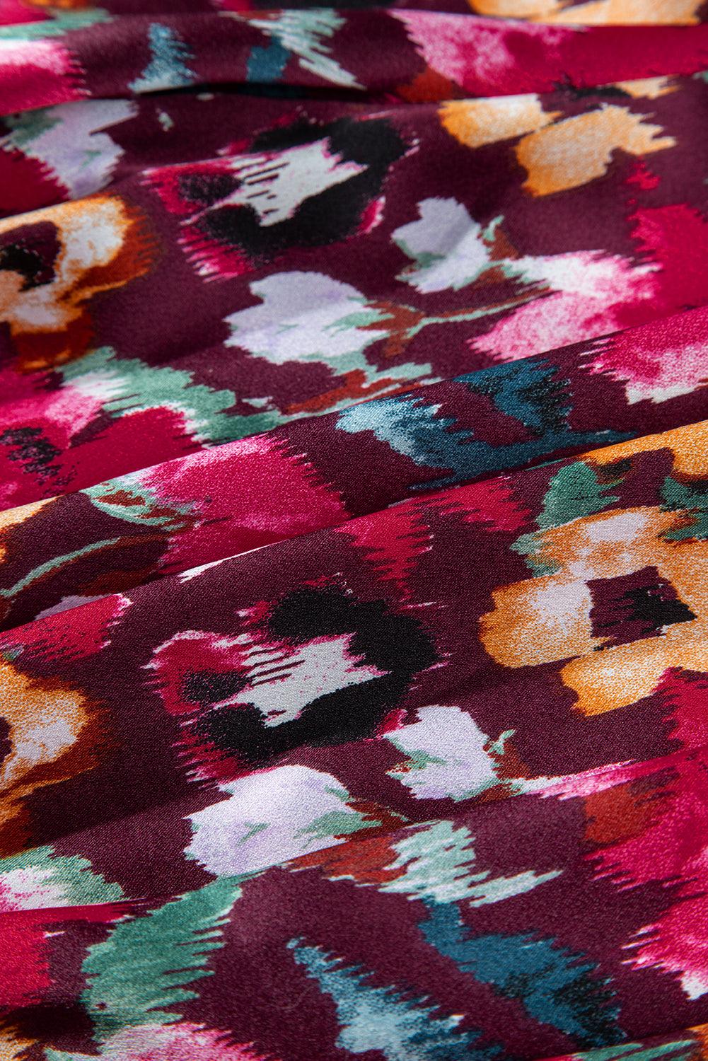 Robe à Volants Imprimée Florale pour Femmes