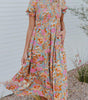 Robe Florale à Manches Bouffantes pour Femmes