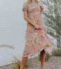 Robe Florale à Manches Bouffantes pour Femmes