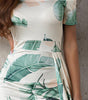 Robe Midi Imprimée Fleurie à Épaules Dégagées