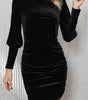 Robe Bodycon avec Manches Bouffantes pour Femmes