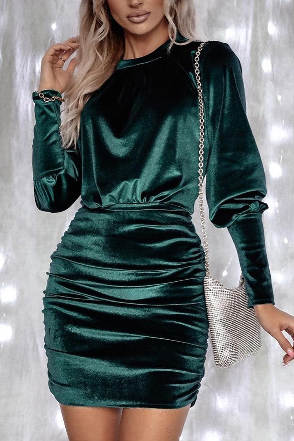 Robe Bodycon avec Manches Bouffantes pour Femmes