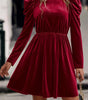 Robe Éléguante en Velours avec Franges pour Femmes