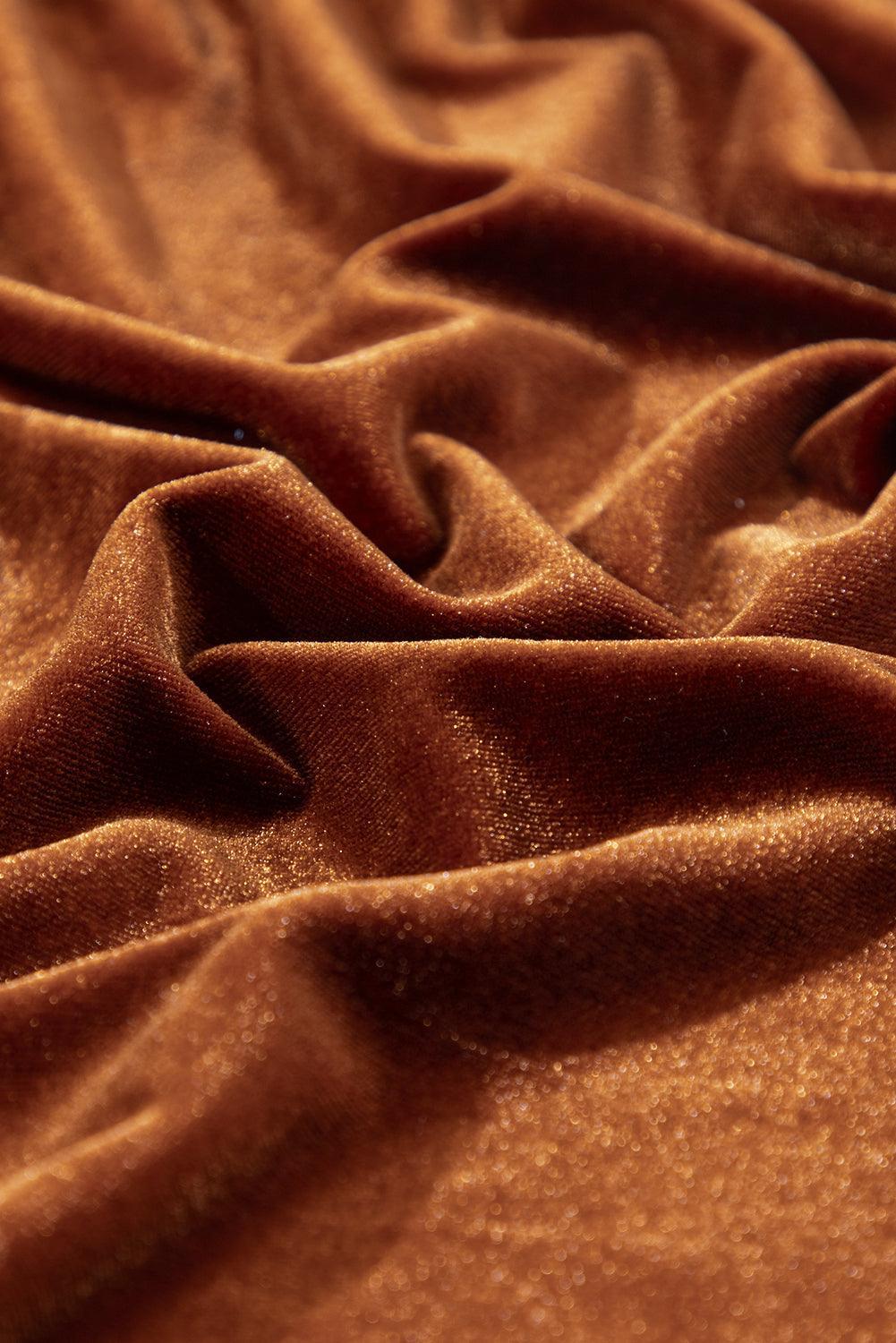 Robe Éléguante en Velours avec Franges pour Femmes