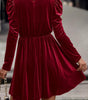 Robe Éléguante en Velours avec Franges pour Femmes