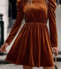 Robe Éléguante en Velours avec Franges pour Femmes