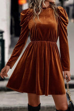 Robe Éléguante en Velours avec Franges pour Femmes
