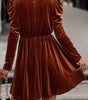 Robe Éléguante en Velours avec Franges pour Femmes