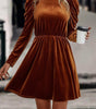 Robe Éléguante en Velours avec Franges pour Femmes