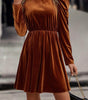 Robe Éléguante en Velours avec Franges pour Femmes