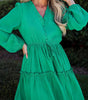 Robe Mini Franjée Décolleté en V pour Femmes