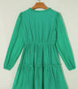 Robe Mini Franjée Décolleté en V pour Femmes