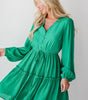 Robe Mini Franjée Décolleté en V pour Femmes