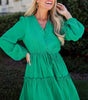 Robe Mini Franjée Décolleté en V pour Femmes
