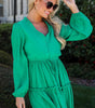 Robe Mini Franjée Décolleté en V pour Femmes