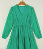 Robe Mini Franjée Décolleté en V pour Femmes