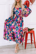 Robe Carrée à Fleurs pour Femmes