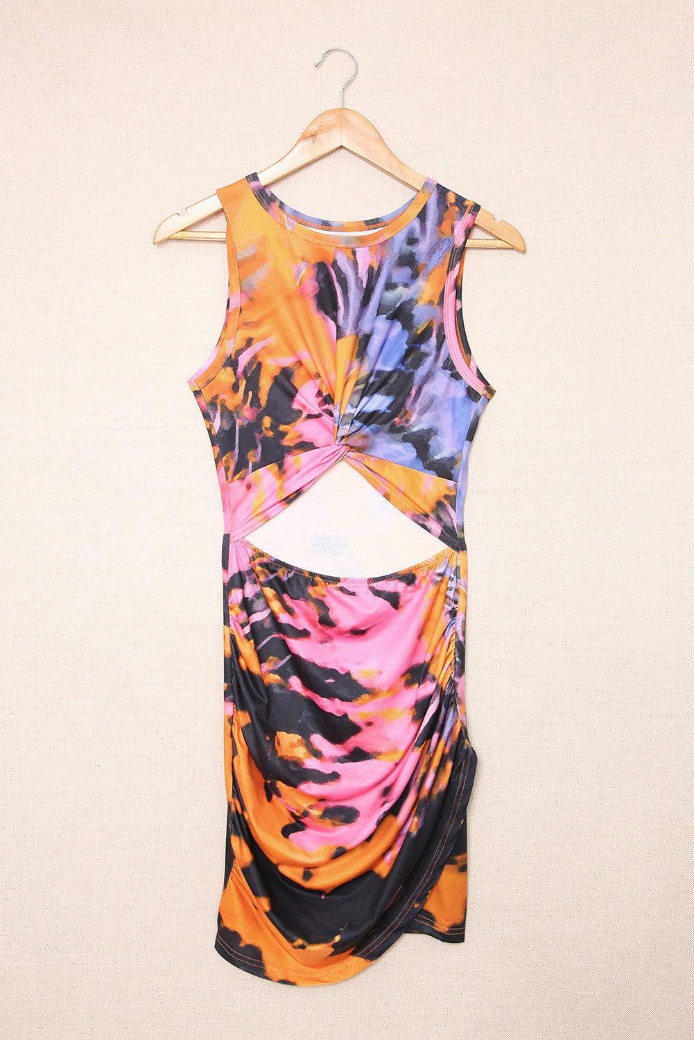 Robe Bodycon Tordue Découpe pour Femmes