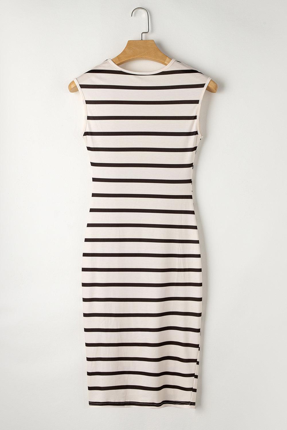Robe Midi Tordue avec Fente Latérale pour Femmes
