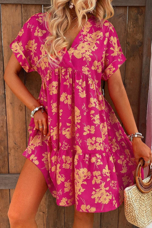Robe Mini Imprimé Floral pour Femmes