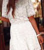 Robe à Manches Courtes avec Finition en Crochet