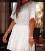 Robe à Manches Courtes avec Finition en Crochet