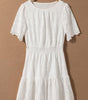 Robe à Manches Courtes avec Finition en Crochet