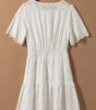 Robe à Manches Courtes avec Finition en Crochet