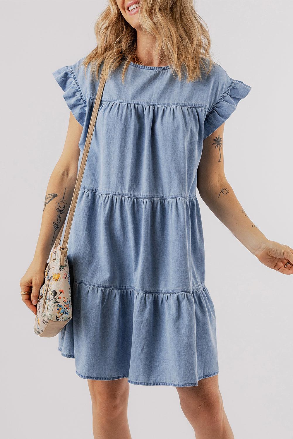 Robe en Denim A-ligne pour Femmes