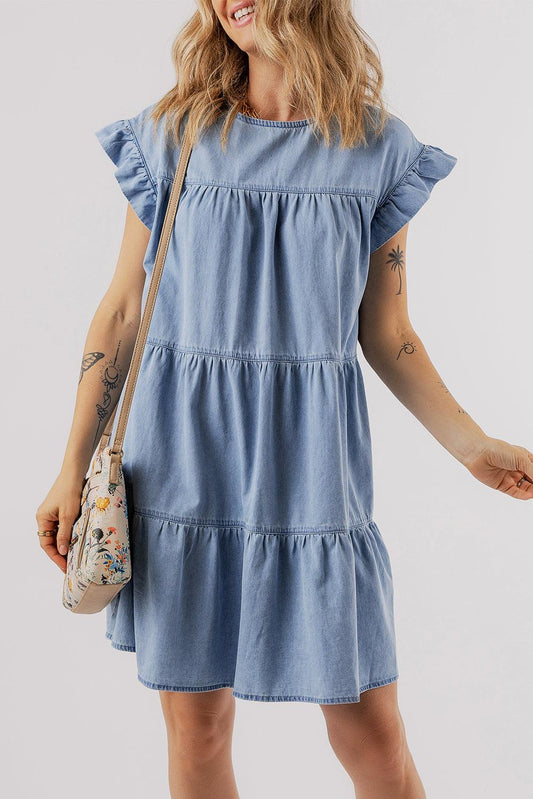 Robe en Denim A-ligne pour Femmes