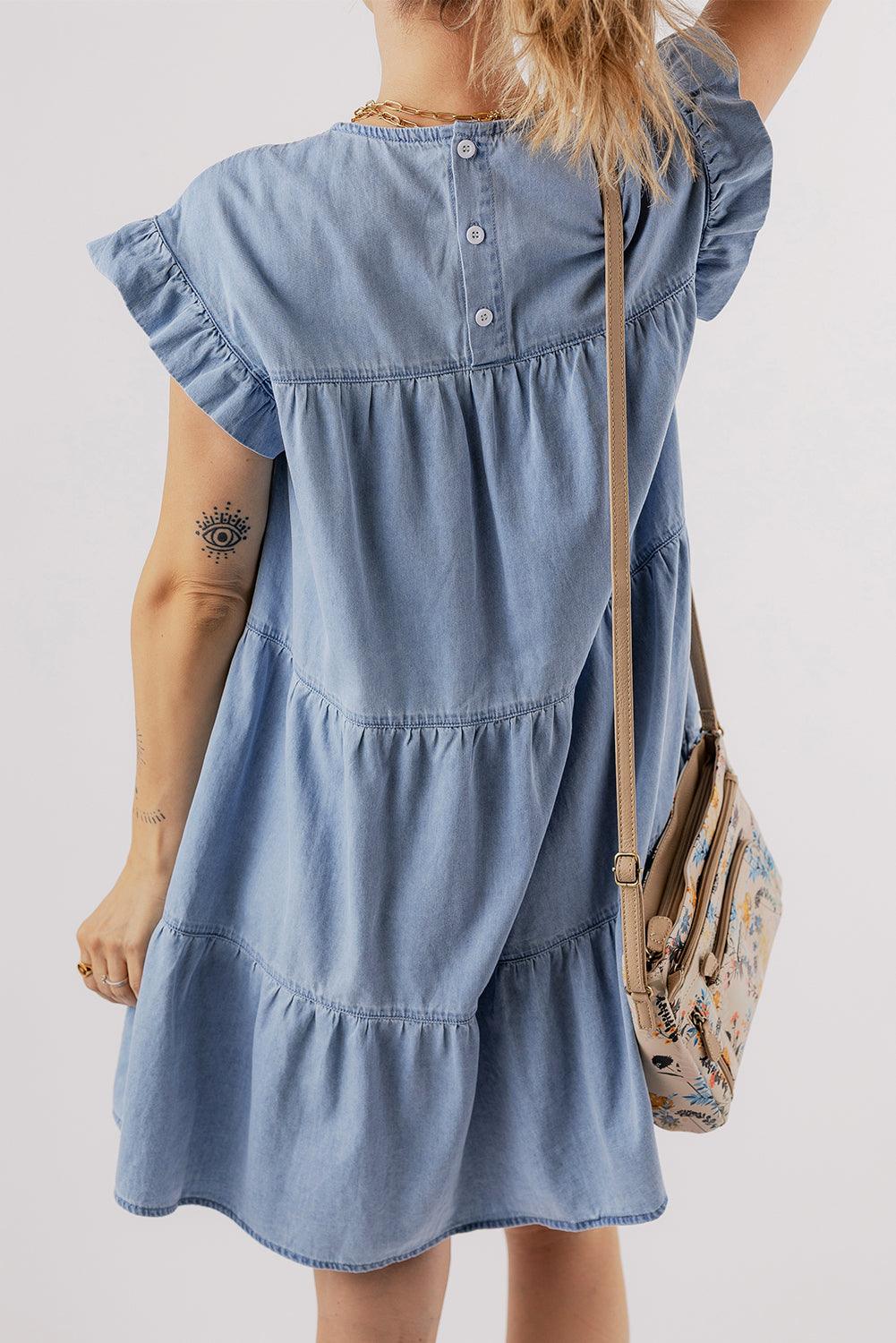 Robe en Denim A-ligne pour Femmes