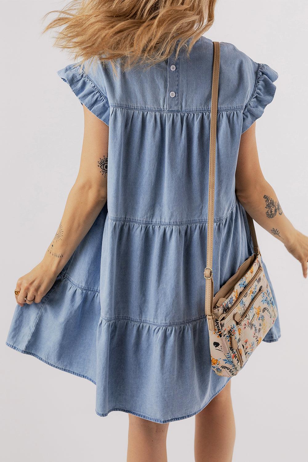 Robe en Denim A-ligne pour Femmes