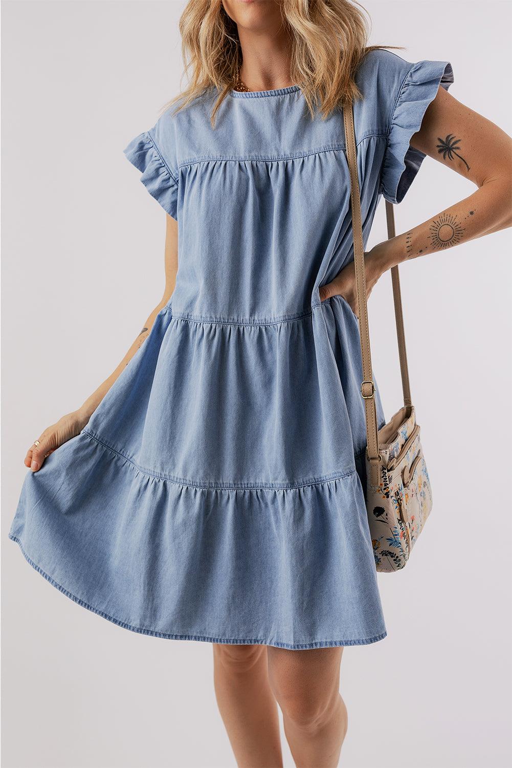 Robe en Denim A-ligne pour Femmes