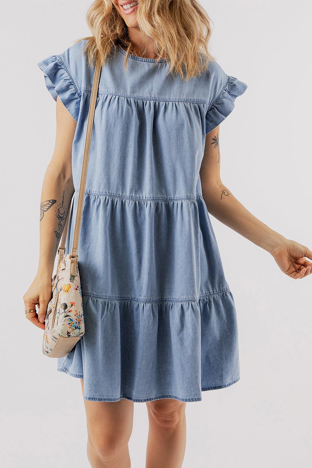 Robe en Denim A-ligne pour Femmes