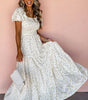 Robe Maxi Florale à Volants