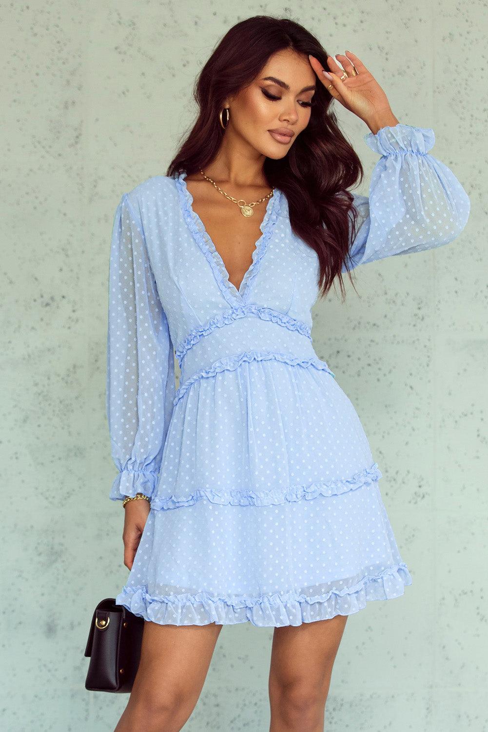 Robe à Volants Dos Nu pour Femmes