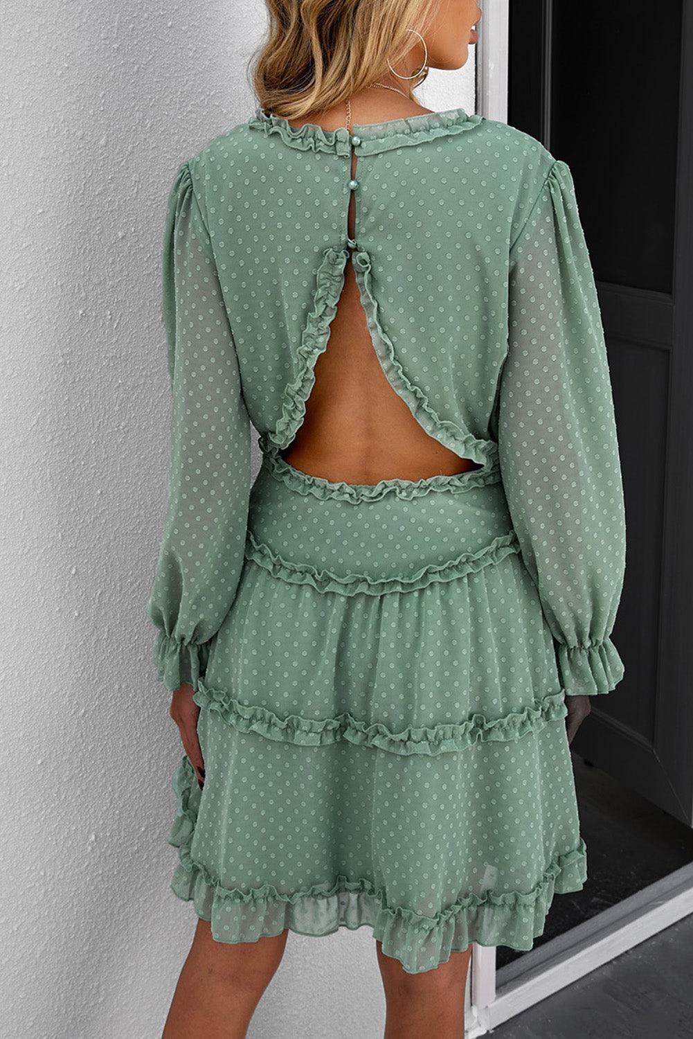 Robe à Volants Dos Nu pour Femmes