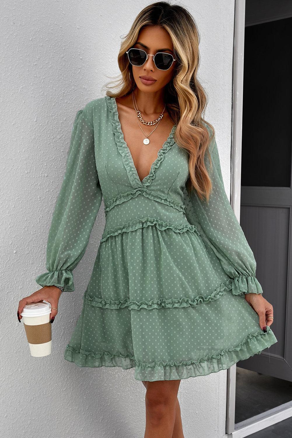 Robe à Volants Dos Nu pour Femmes