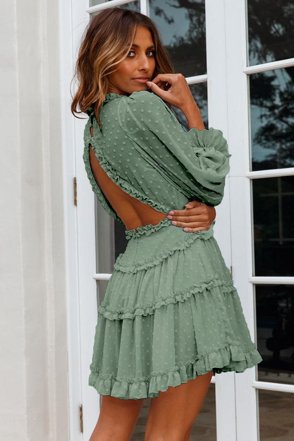 Robe à Volants Dos Nu pour Femmes