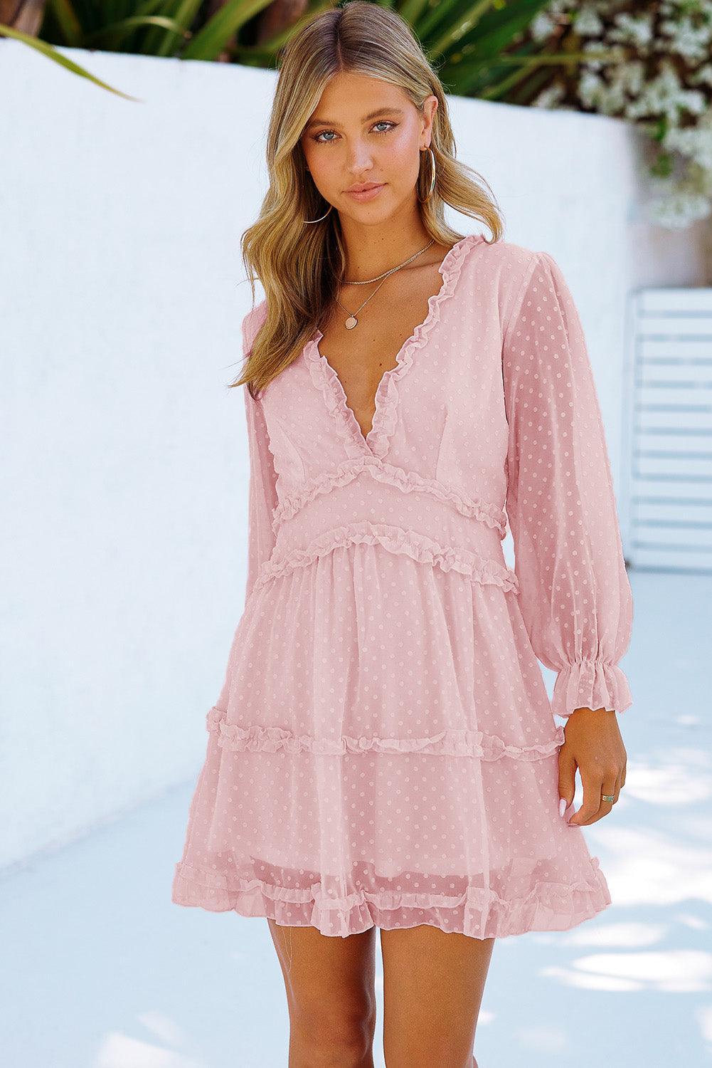 Robe à Volants Dos Nu pour Femmes