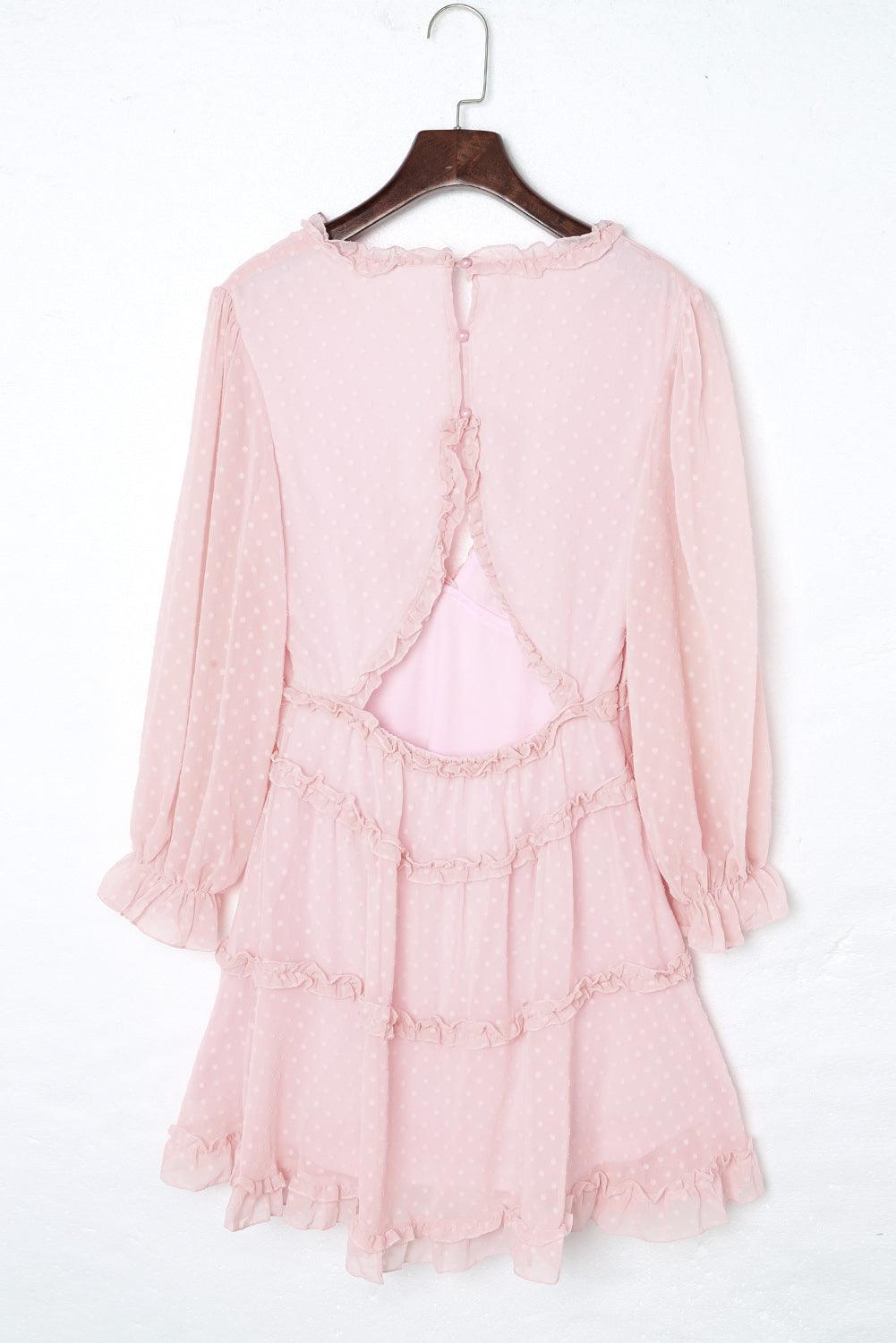 Robe à Volants Dos Nu pour Femmes