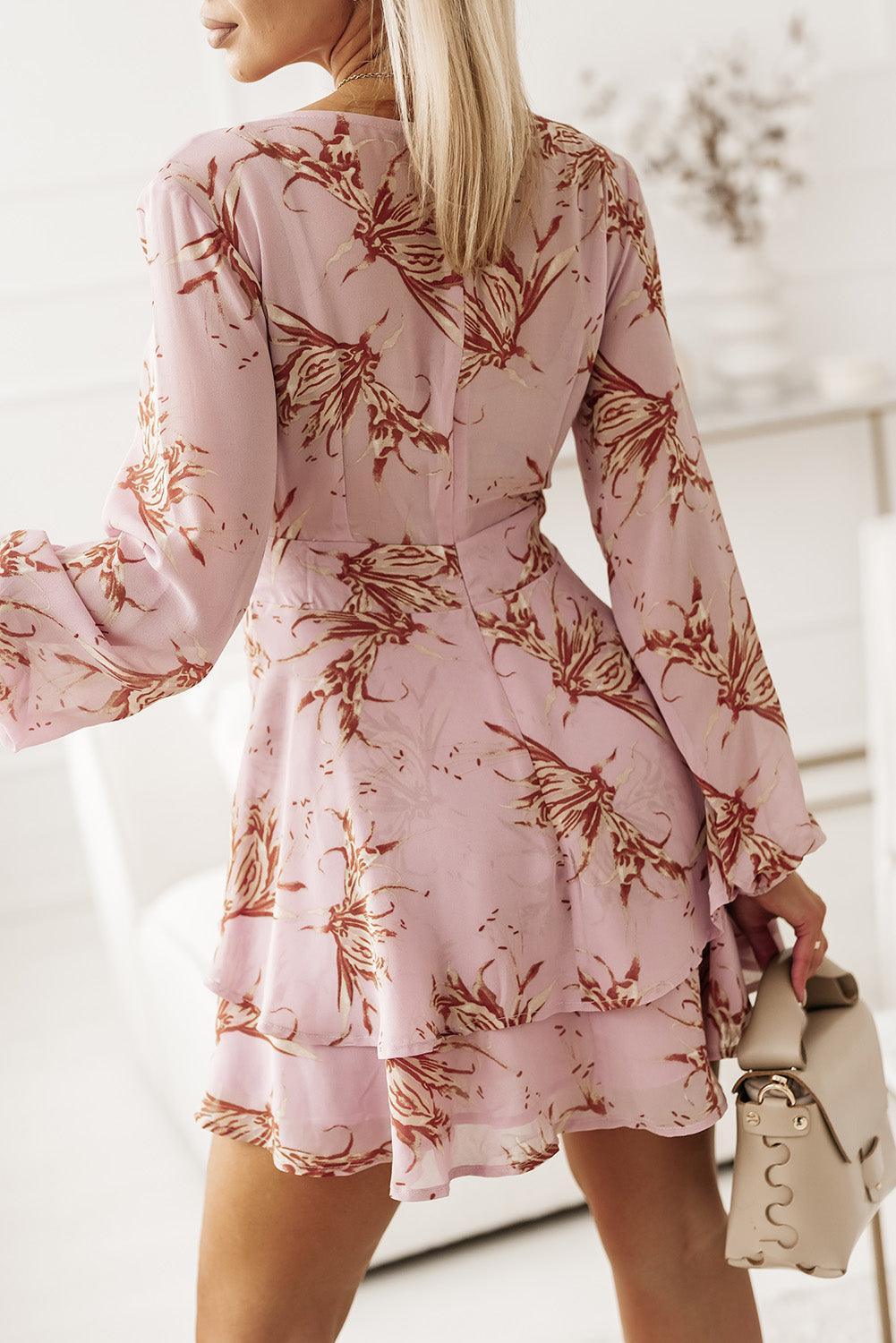 Robe à Volants Imprimée pour Femmes