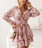 Robe à Volants Imprimée pour Femmes