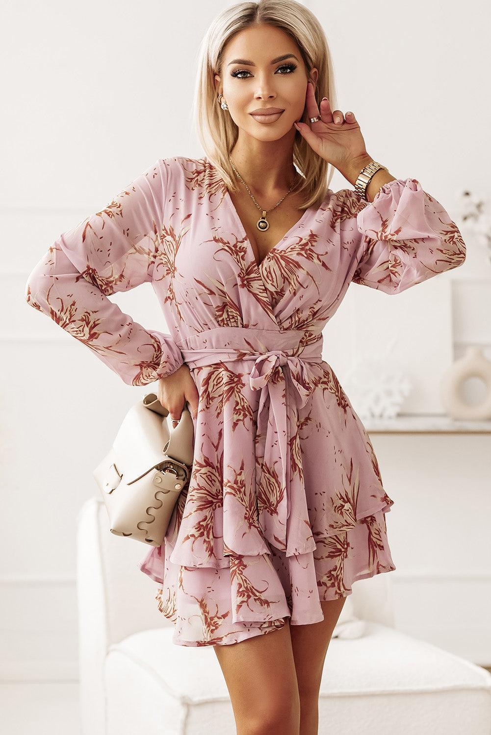 Robe à Volants Imprimée pour Femmes