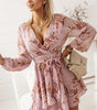 Robe à Volants Imprimée pour Femmes