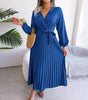 Robe Plissée avec Détail Nœud pour Femmes